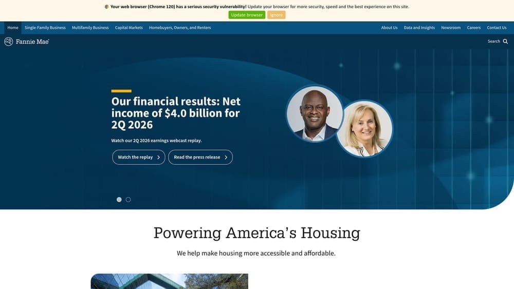 Screenshot of Fannie Mae Condo Project Manager (CPM) website