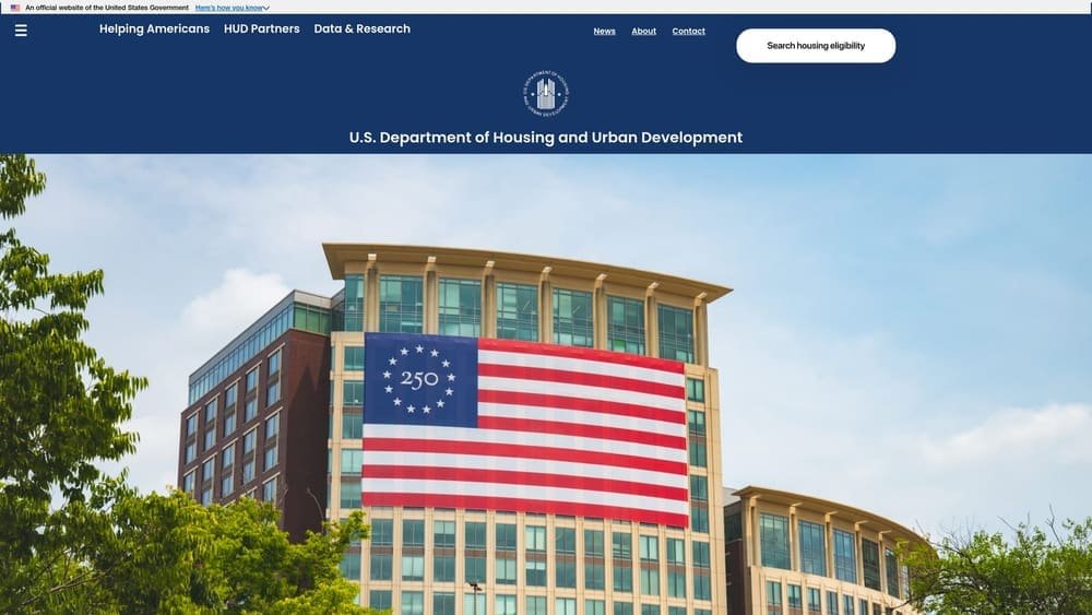 Screenshot of FHA Condo Approval Search (HUD.gov) website