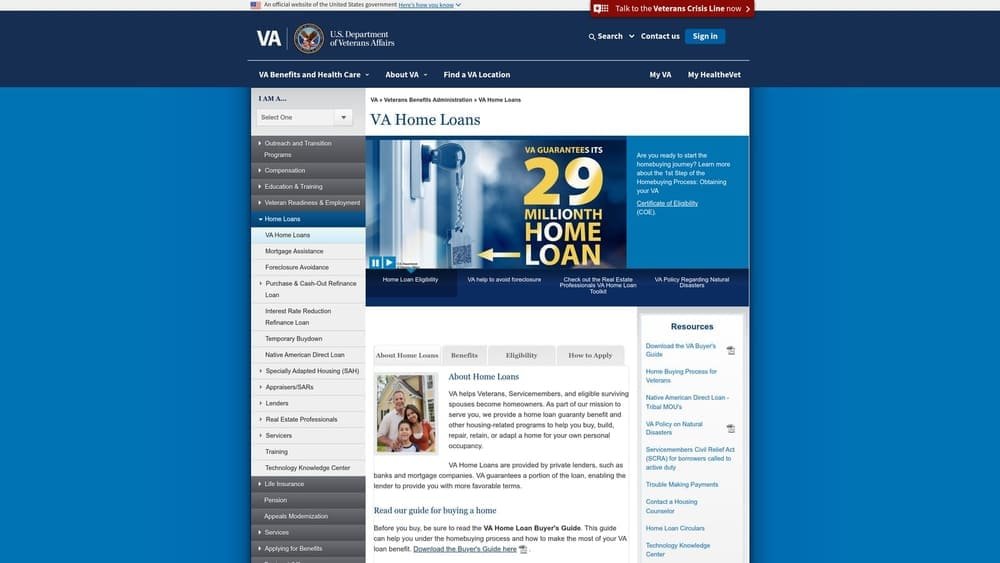 Screenshot of VA Condo Approval List (VA.gov) website