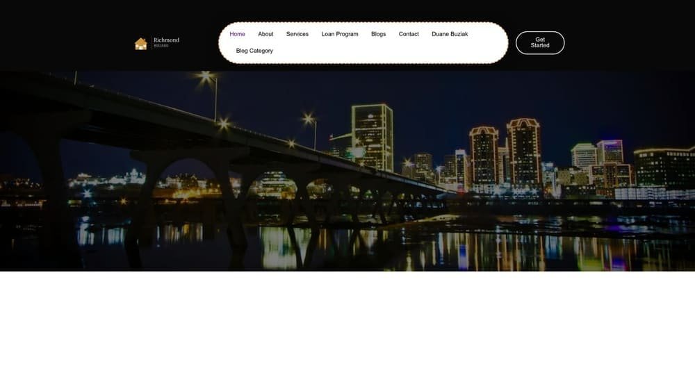 Screenshot of Richmond Mortgages by Duane Buziak website